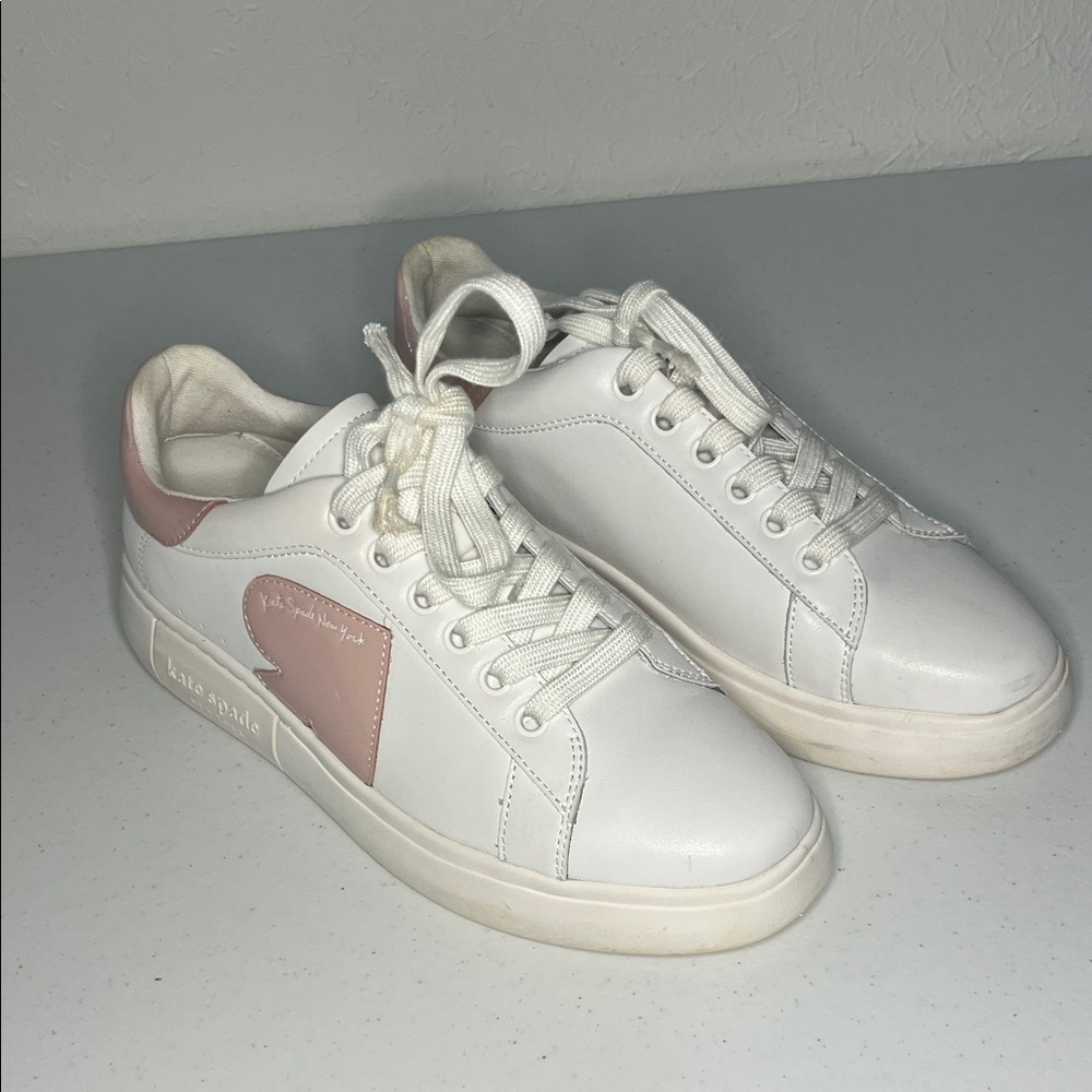 Kate Spade Women's White and Pink Sneakers